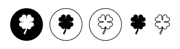 Конюшинна Ікона Веб Мобільних Додатків Знак Конюшини Символ Листові Конюшини — стоковий вектор