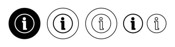 Набор Значков Информационных Знаков Веб Мобильного Приложения Нас Знак Символ — стоковый вектор