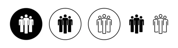 Menschen Icon Set Für Web Und Mobile App Personenzeichen Und — Stockvektor