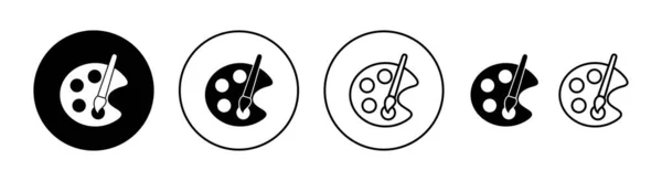 Conjunto Iconos Pintura Para Aplicaciones Web Móvil Pincel Signo Símbolo — Archivo Imágenes Vectoriales