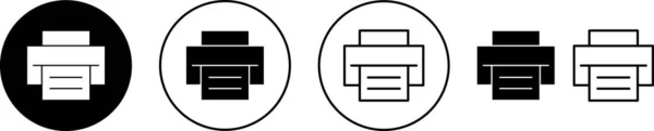 Drukuj Ikonę Dla Aplikacji Webowych Mobilnych Znak Symbol Drukarki — Wektor stockowy