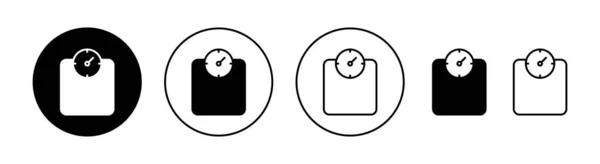 Skalierungssymbole Für Web Und Mobile App Gewichtsskala Zeichen Und Symbol — Stockvektor
