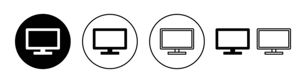 Ikona Dla Aplikacji Webowych Mobilnych Znak Symbol Telewizyjny — Wektor stockowy