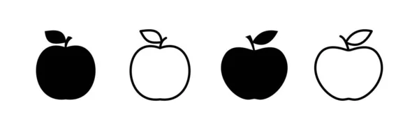 Apelsinikon Vektor Apple Tecken Och Symboler För Webbdesign — Stock vektor