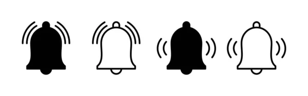 Glockensymbol Vektor Benachrichtigungsschild Und Symbol Für Die Gestaltung Der Website — Stockvektor