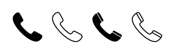 呼叫图标向量 电话标志和符号 电话图标 联络我们 — 图库矢量图片