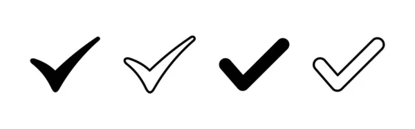 Check Mark Icon Vector Tick Mark Sign Symbol — Stock Vector