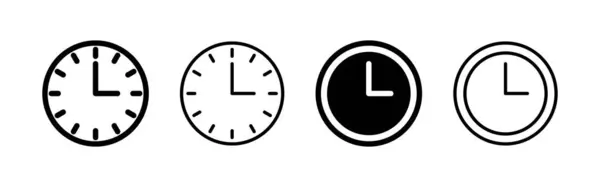 时钟图标向量 时间的标志和符号 观看图标 — 图库矢量图片