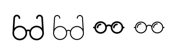 Szemüveg Ikon Vektor Szemüveg Jel Szimbólum — Stock Vector
