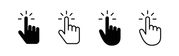 手动光标图标向量 光标符号和符号 手光标图标悬崖 — 图库矢量图片