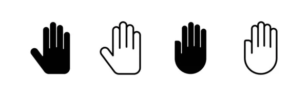 Вектор Значка Руки Знак Руки Символ Palm — стоковый вектор
