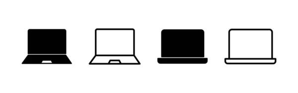 Vektor Ikony Notebooku Podpis Symbol Počítače — Stockový vektor