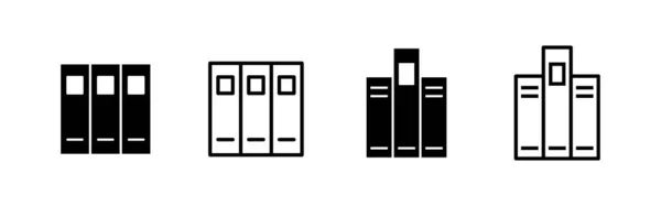 Εικονίδιο Βιβλιοθήκης Εκπαιδευτικό Σήμα Και Σύμβολο — Διανυσματικό Αρχείο