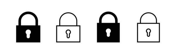 Bloquear Vector Icono Signo Candado Símbolo Icono Cifrado Símbolo Seguridad — Vector de stock