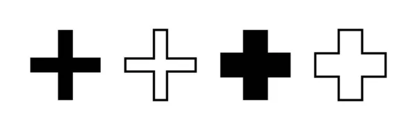 Symbolvektor Pluszeichen Und Symbol Hinzufügen — Stockvektor