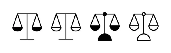 Échelles Icône Vecteur Icône Échelle Droit Signe Symbole Justice — Image vectorielle