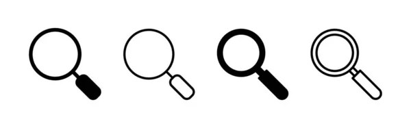 Symbolvektor Durchsuchen Lupe Suchen Zeichen Und Symbol — Stockvektor