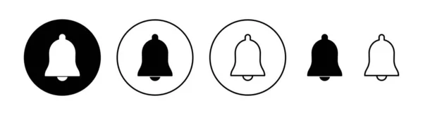 Набор Значков Колокола Веб Мобильного Приложения Знак Уведомления Символ Дизайна — стоковый вектор