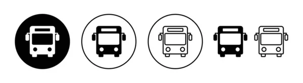 网络应用和移动应用的总线图标集 公共汽车标志和符号 运输符号 — 图库矢量图片