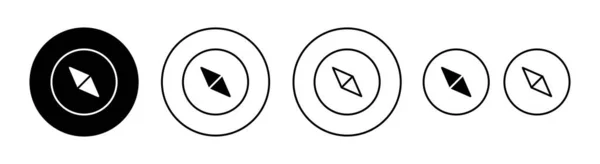 Compass Icon Set Web Mobile App Arrow Compass Icon Sign — Stock Vector
