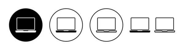 Ícone Laptop Definido Para Web Aplicativo Móvel Sinal Computador Símbolo —  Vetores de Stock
