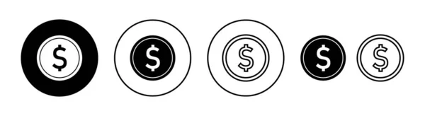 Ikona Pieniędzy Dla Aplikacji Internetowej Mobilnej Znak Symbol Pieniądza — Wektor stockowy