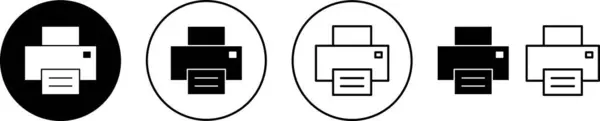 Conjunto Iconos Impresión Para Aplicaciones Web Móvil Signo Símbolo Impresora — Vector de stock