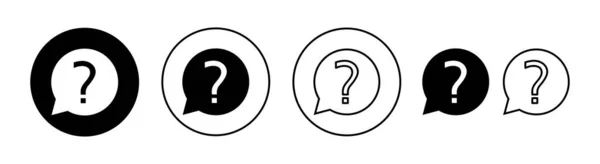 Conjunto Iconos Pregunta Para Web Aplicación Móvil Signo Interrogación Símbolo — Archivo Imágenes Vectoriales