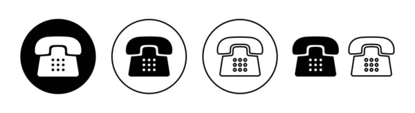 网络应用和移动应用的电话图标集 电话标志和符号 — 图库矢量图片