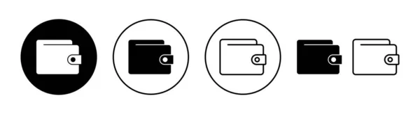 Conjunto Iconos Billetera Para Web Aplicación Móvil Billetera Signo Símbolo — Archivo Imágenes Vectoriales