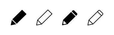 Kalem simgesi vektörü. Kalem işareti ve sembol. Simge vektörünü düzenle