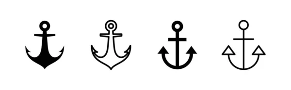 Wektor Ikony Kotwicy Znak Kotwicy Symbol Ikona Kotwicy Morskiej — Wektor stockowy