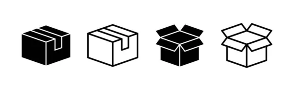 Box Symbol Vektor Kastenschild Und Symbol Paket Paket — Stockvektor