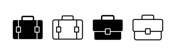 Briefcase Icoon Vector Koffers Symbool Bagagesymbool — Stockvector