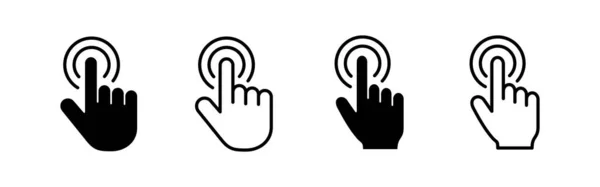 手动光标图标向量 光标符号和符号 手光标图标悬崖 — 图库矢量图片