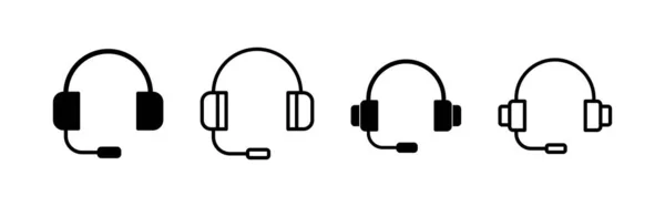 耳机图标向量 异端符号和符号 — 图库矢量图片