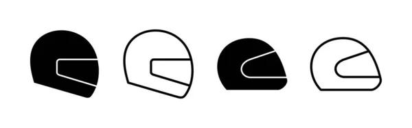Helmet Icon Vector Motorcycle Helmet Sign Symbol Construction Helmet Icon — Stock Vector
