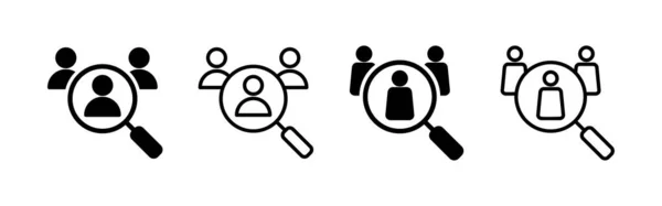 Hiring Icon Vector Search Job Vacancy Sign Symbol Human Resources — Stock Vector
