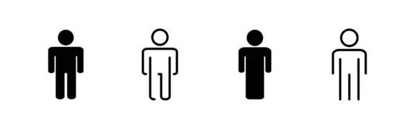 Vettore Icona Dell Uomo Segno Simbolo Maschile Simbolo Umano — Vettoriale Stock