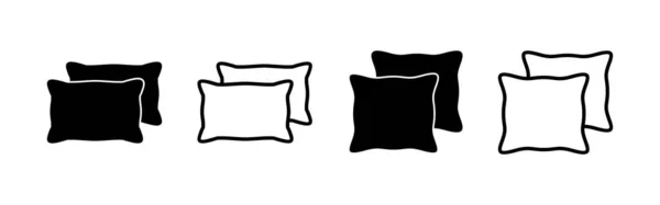 Kissen Symbol Vektor Kissen Zeichen Und Symbol Bequemes Flauschiges Kissen — Stockvektor