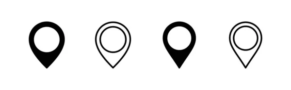 Pin Icon Vector Location Sign Symbol Destination Icon Map Pin — Stock Vector