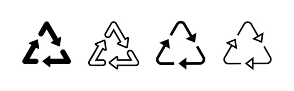循环图标向量 回收标志和符号 — 图库矢量图片