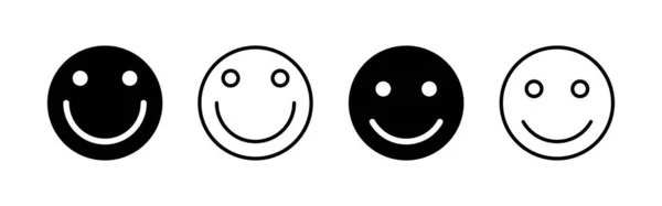 Διανυσματική Εικόνα Χαμόγελου Εικονίδιο Εικονίδιο Emoticon Χαμόγελο Σήμα Και Σύμβολο — Διανυσματικό Αρχείο