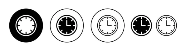 Conjunto Iconos Reloj Para Web Aplicación Móvil Signo Tiempo Símbolo — Archivo Imágenes Vectoriales