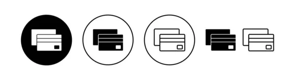 Conjunto Iconos Tarjeta Crédito Para Web Aplicación Móvil Signo Símbolo — Archivo Imágenes Vectoriales