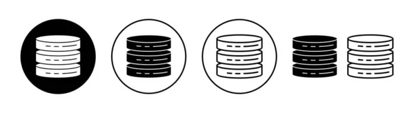 Ikona Bazy Danych Dla Aplikacji Webowych Mobilnych Znak Symbol Bazy — Wektor stockowy