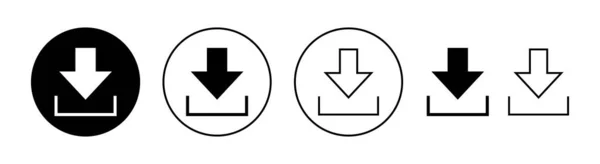 Télécharger Jeu Icônes Pour Application Web Mobile Télécharger Signe Symbole — Image vectorielle
