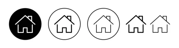Набор Иконок Веб Мобильного Приложения Знак Дома Символ — стоковый вектор