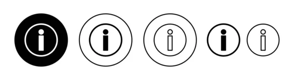 Ikona Znaku Informacyjnego Dla Aplikacji Webowej Mobilnej Nas Znak Symbol — Wektor stockowy