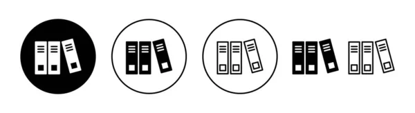 Conjunto Iconos Biblioteca Para Aplicaciones Web Móvil Signo Símbolo Educación — Vector de stock